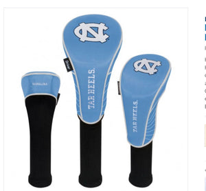 North Carolina Tar Heels UNC Set of 3 Golf Head Covers - AtlanticCoastSports