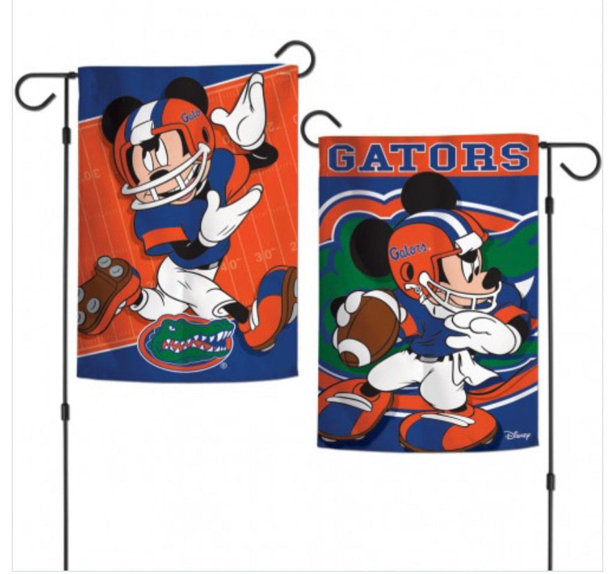 Florida Gators Mickey Mouse 2 Sided Garden Flag 12.5" X 18" - AtlanticCoastSports