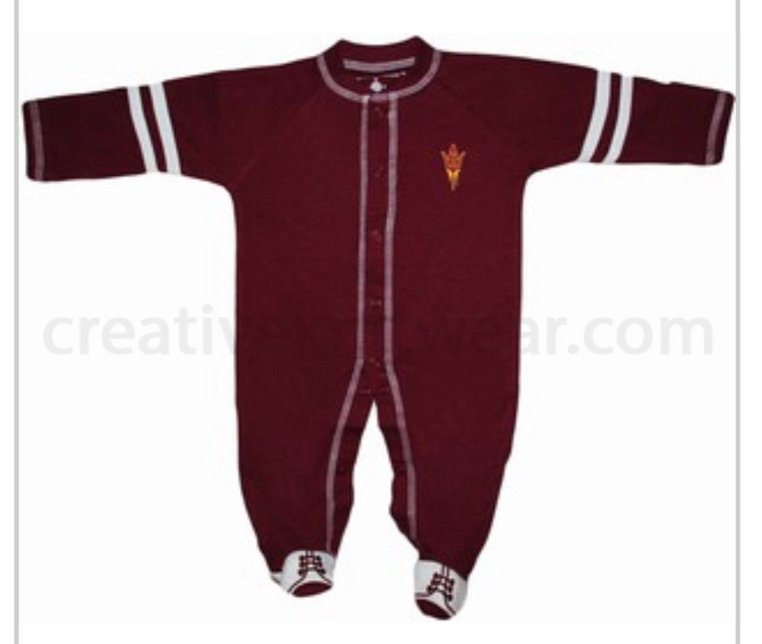 Arizona State Sports Shoe Footed Romper - AtlanticCoastSports