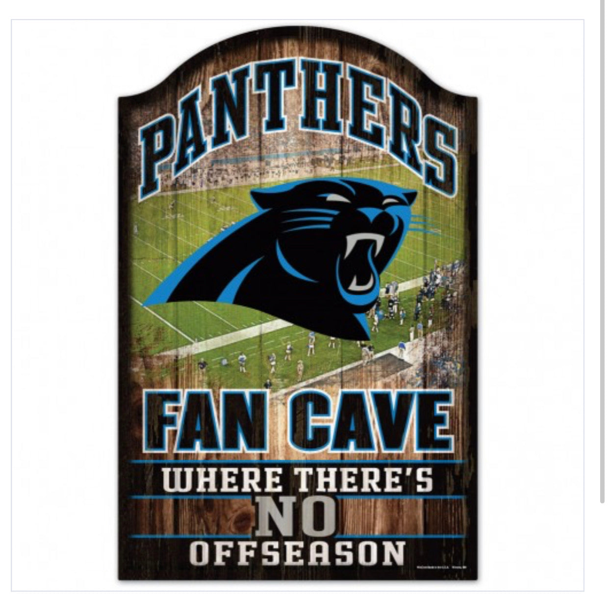 Carolina panthers wood sign  11" X 17" 1/4" thick - AtlanticCoastSports