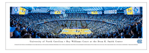 North Carolina Tar Heels Basketball Panoramic Poster - Dean Smith Center - AtlanticCoastSports