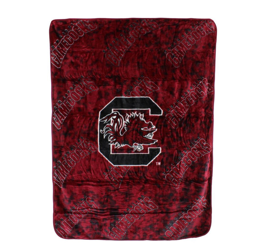 NCAA South Carolina Gamecocks Huge Raschel Throw Blanket - AtlanticCoastSports