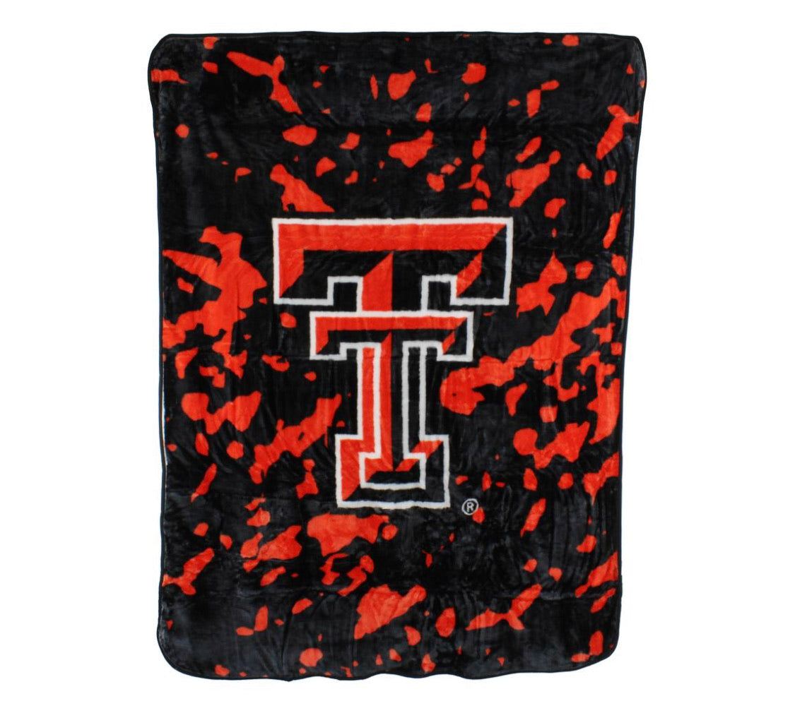 NCAA Texas Tech Red Raiders Huge Raschel Throw Blanket - AtlanticCoastSports