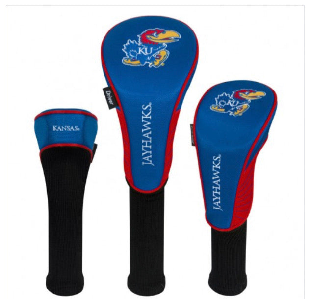 Kansas Jayhawks 3 Set Golf Headcovers - AtlanticCoastSports