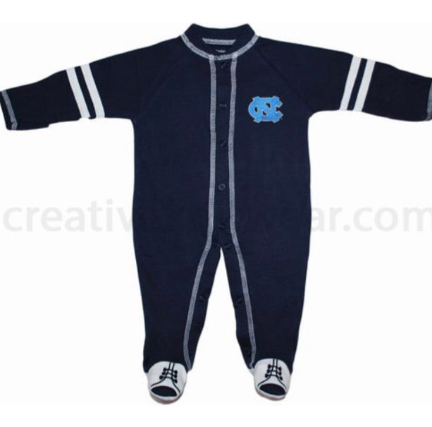 North Carolina Tar Heels Sports Shoe Footed Romper - AtlanticCoastSports