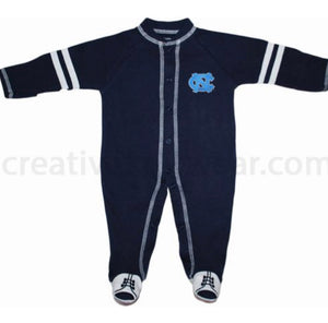 North Carolina Tar Heels Sports Shoe Footed Romper - AtlanticCoastSports