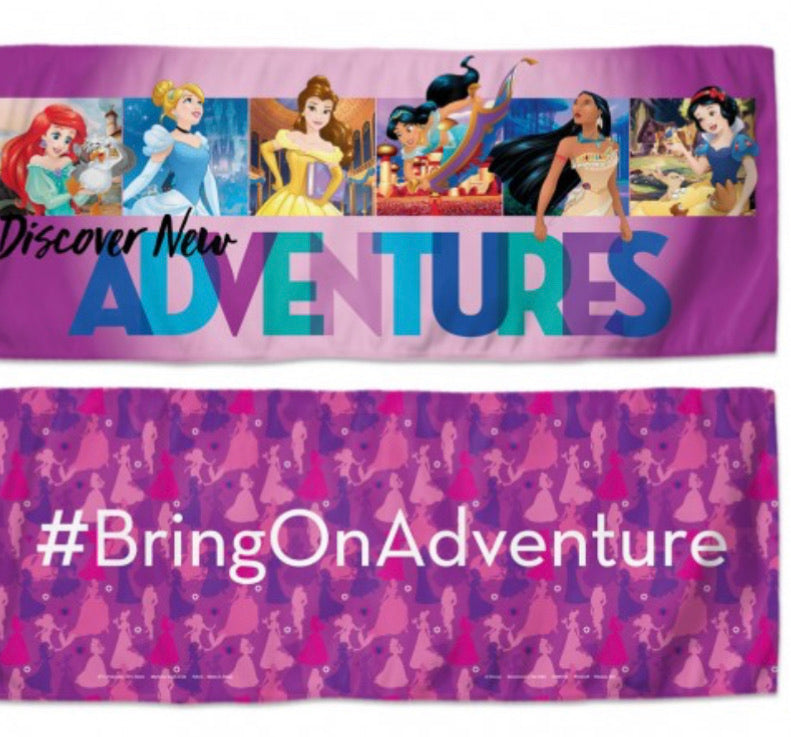 Disney Princess Discover Adventure  Cooling Towel 12" X 30" - AtlanticCoastSports