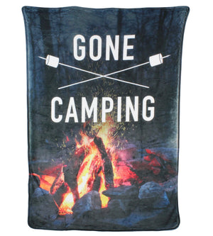 Gone Camping Throw Blanket - AtlanticCoastSports
