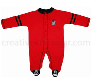 Georgia Bulldogs Sports Shoe Footed Romper - AtlanticCoastSports