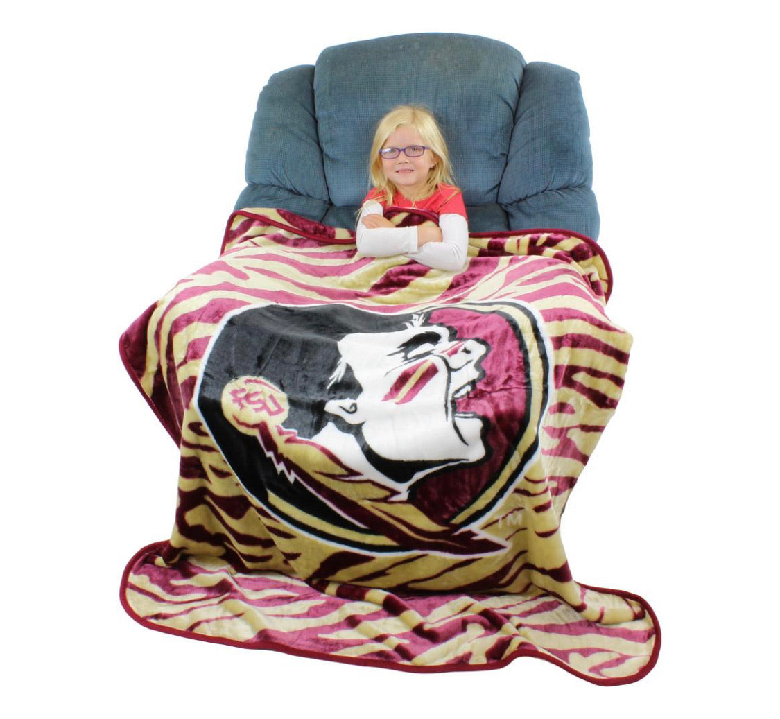 NCAA Florida State Seminoles Soft Raschel Throw Blanket - AtlanticCoastSports