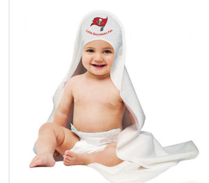 Tampa Bay Buccaneers Littlest Fan Hooded Baby Towel - AtlanticCoastSports