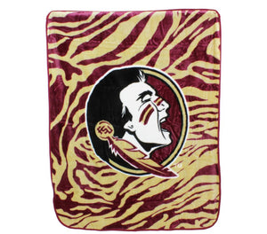 NCAA Florida State Seminoles Soft Raschel Throw Blanket - AtlanticCoastSports