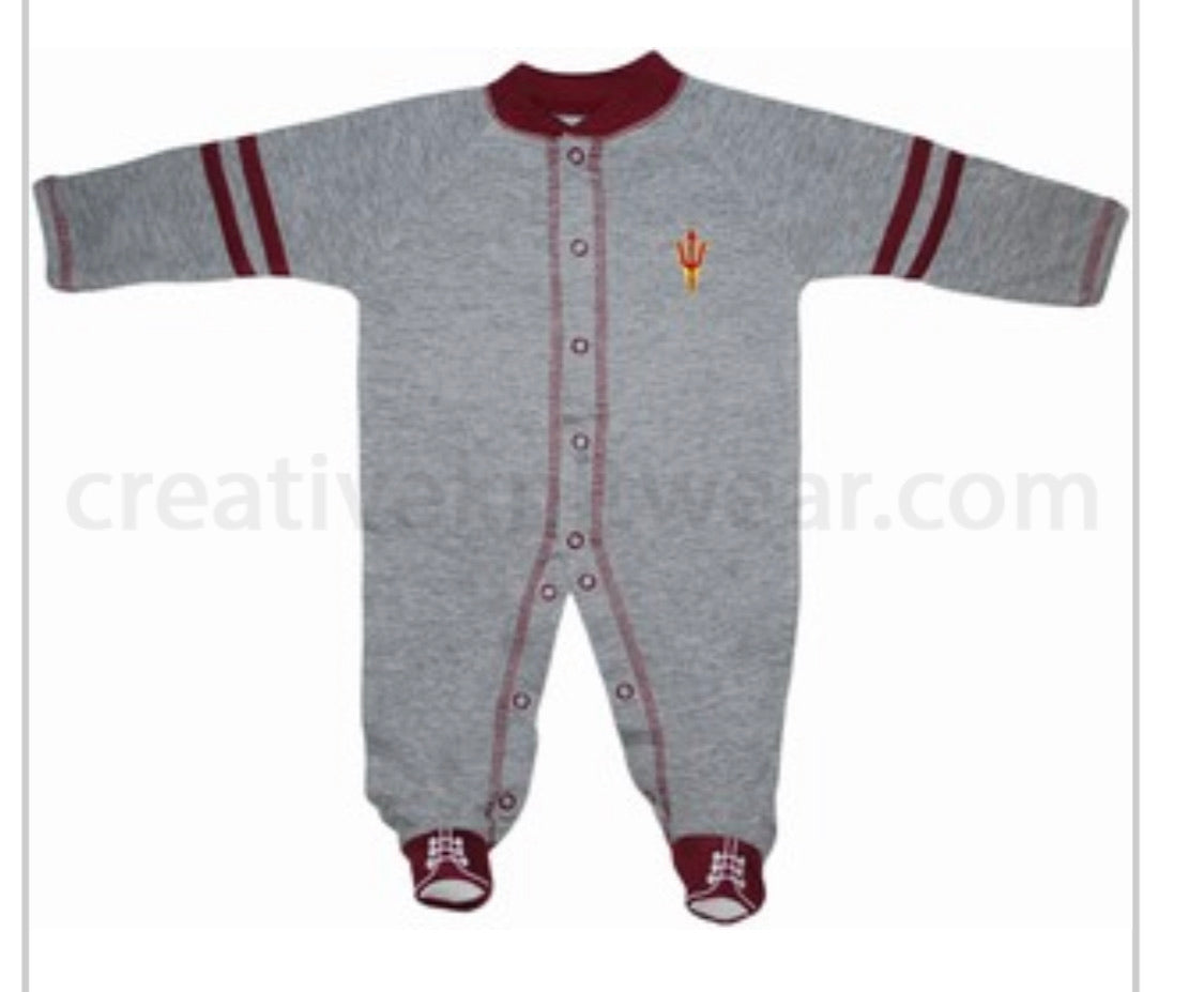 Arizona State Sports Shoe Footed Romper - AtlanticCoastSports