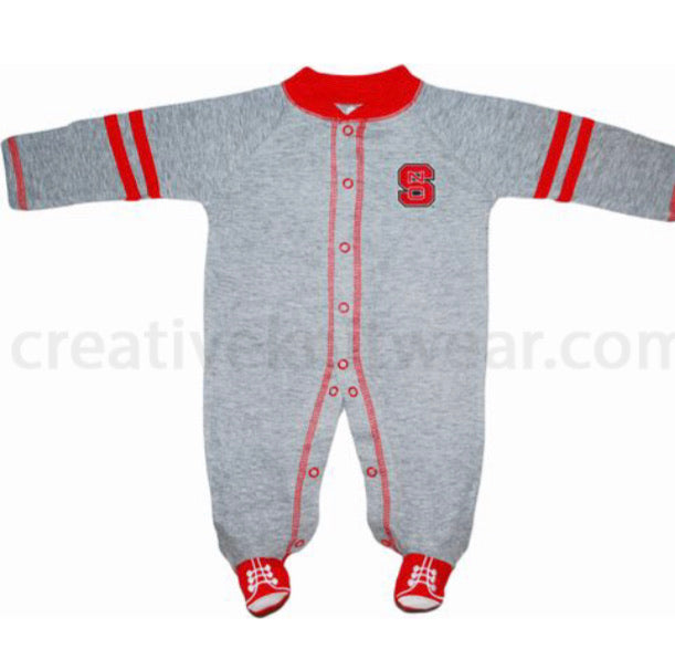 NC State Wolfpack Sports Shoe Footed Romper - AtlanticCoastSports