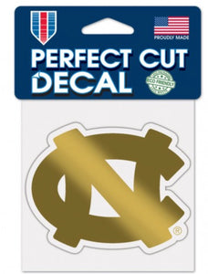NORTH CAROLINA, UNIVERSITY OF GOLD DECAL METALLIC 4" X 4" - AtlanticCoastSports
