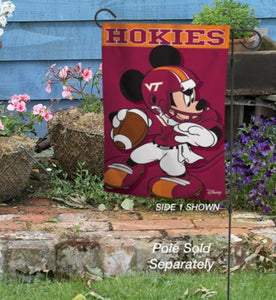 Virginia Tech Mickey Mouse 2 Sided Garden Flag 12.5" X 18" - AtlanticCoastSports