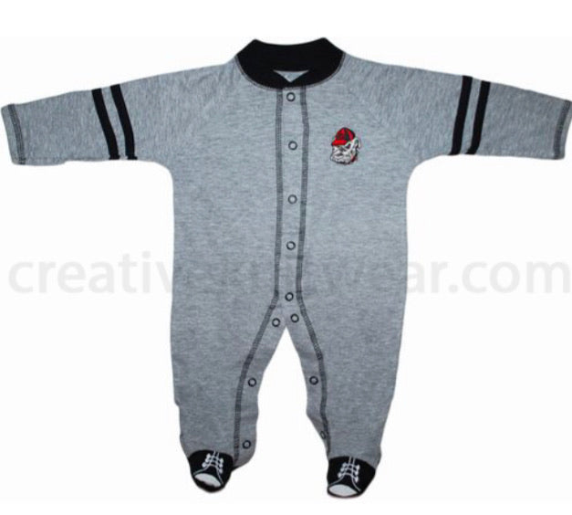 Georgia Bulldogs Sports Shoe Footed Romper - AtlanticCoastSports