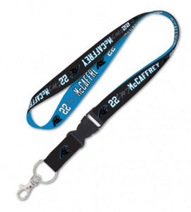 Carolina Panthers Lanyard W/Detachable Buckele 1" Christian McCaffery - AtlanticCoastSports