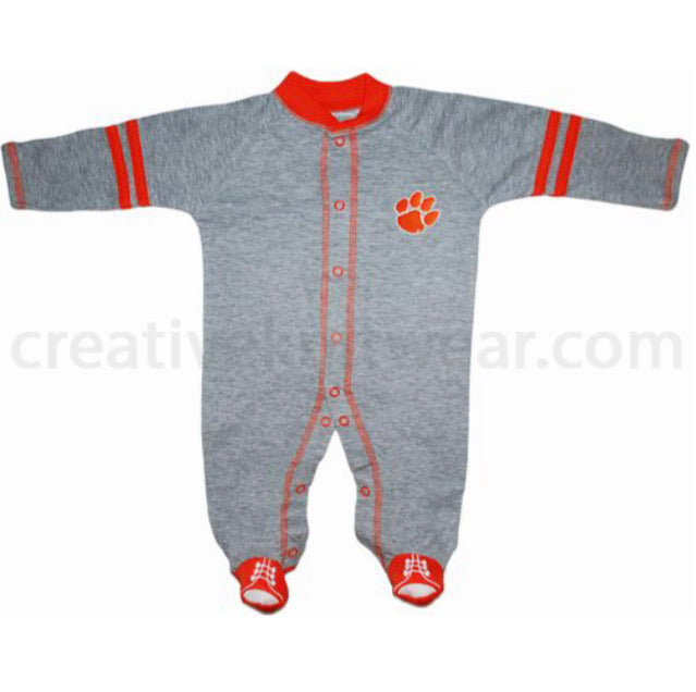 Clemson Tigers Sports Shoe Footed Romper - AtlanticCoastSports