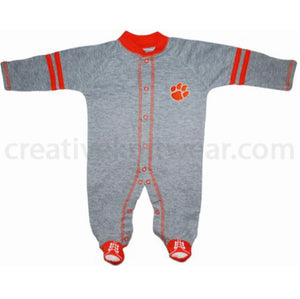 Clemson Tigers Sports Shoe Footed Romper - AtlanticCoastSports