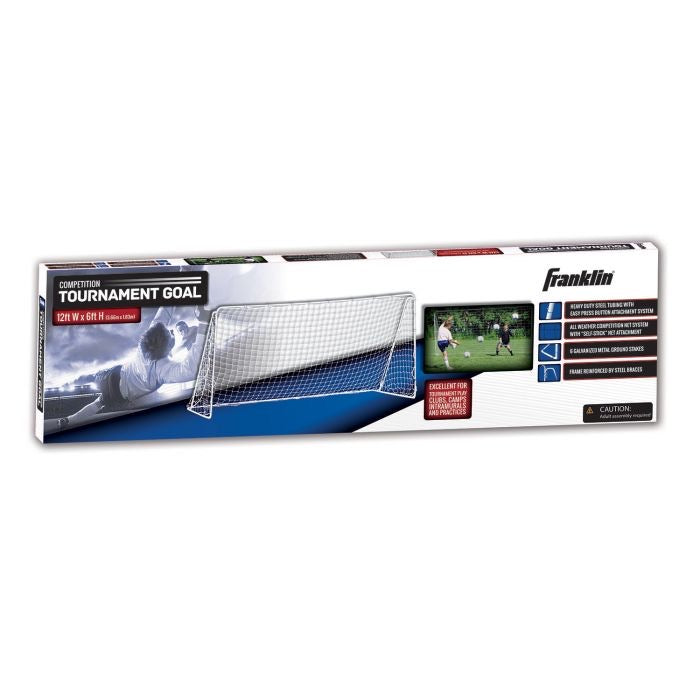 Franklin Premier Steel Soccer Goal - Stakes Included  - 12' X 6 - AtlanticCoastSports