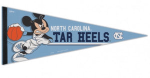 NORTH CAROLINA, UNIVERSITY OF / DISNEY DISNEY MICKEY MOUSE BASKETBALL PREMIUM PENNANT 12" X 30" - AtlanticCoastSports