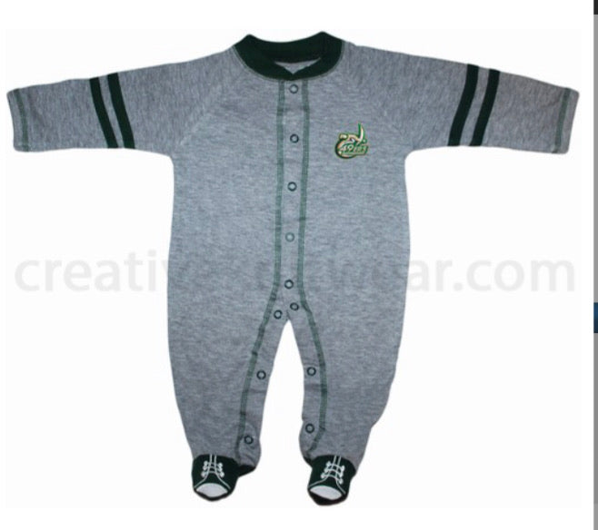 Charlotte 49ers  Sports Shoe Footed Romper - AtlanticCoastSports