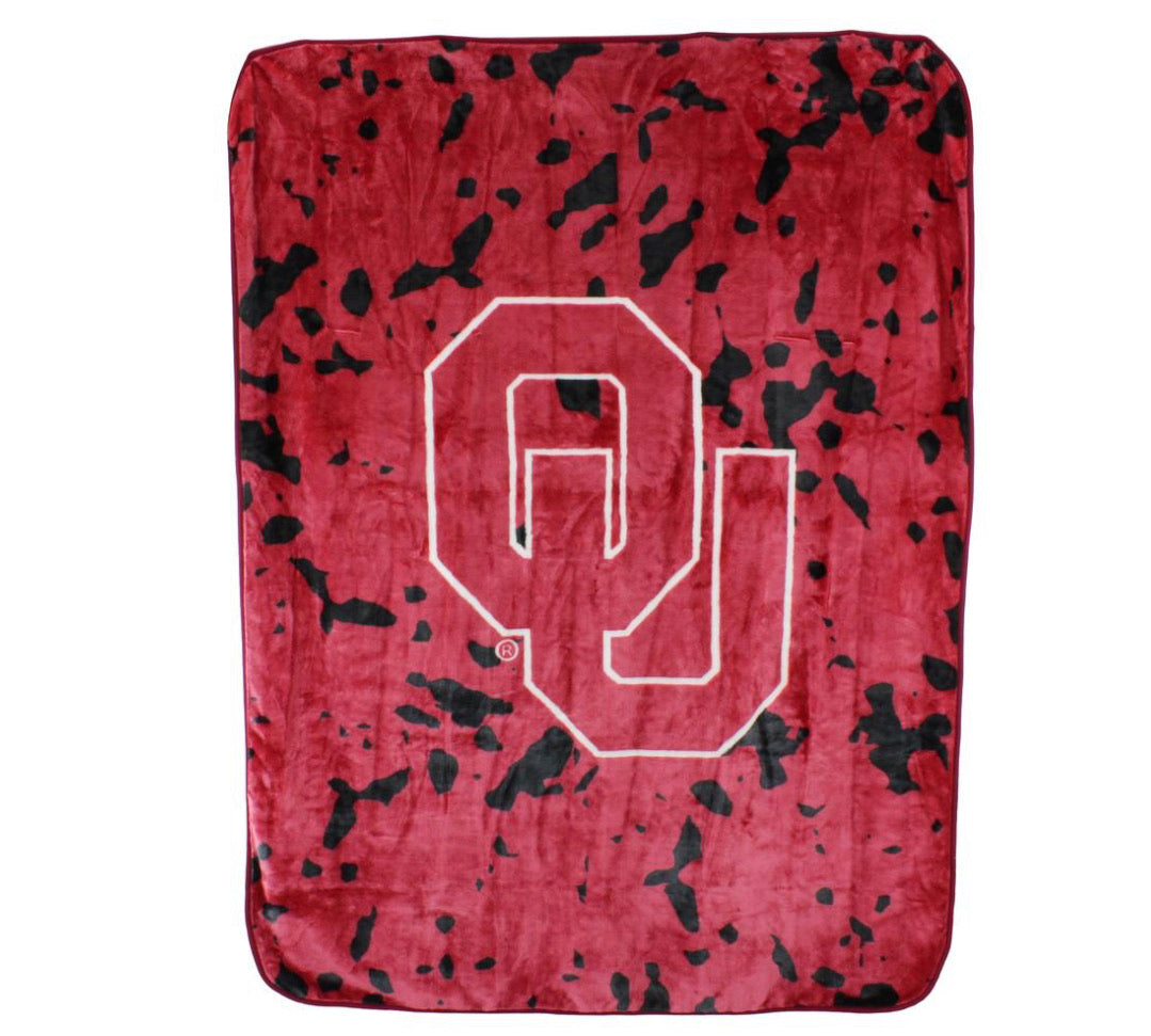 NCAA Oklahoma Sooners Huge Raschel Throw Blanket - AtlanticCoastSports