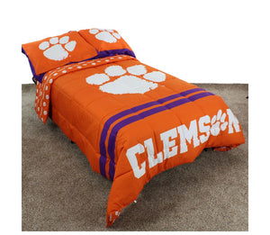 NCAA Clemson Tigers Reversible Comforter Set - AtlanticCoastSports