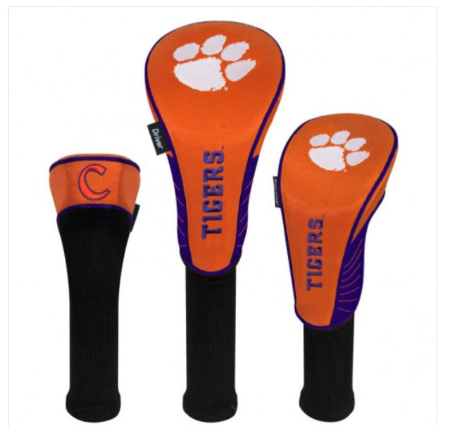 Clemson University 3 Set Golf Headcover - AtlanticCoastSports