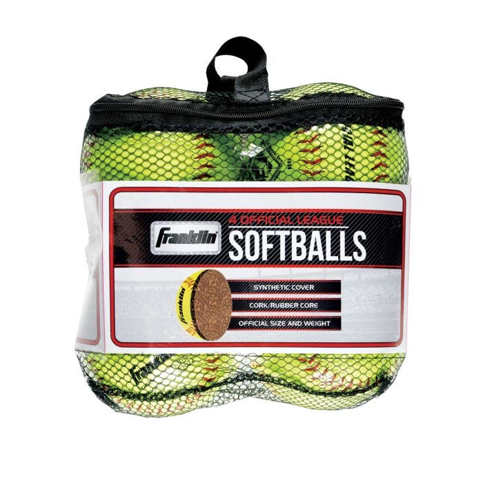 Franklin 4 Official League Softballs - AtlanticCoastSports