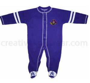 East Carolina Pirates Sports Shoe Footed Romper - AtlanticCoastSports