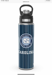 North Carolina Tar Heels All In Stainless Steel Wide Mouth Bottle with Deluxe Spout Lid - AtlanticCoastSports