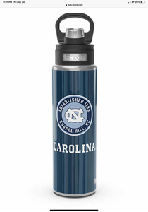 North Carolina Tar Heels All In Stainless Steel Wide Mouth Bottle with Deluxe Spout Lid - AtlanticCoastSports