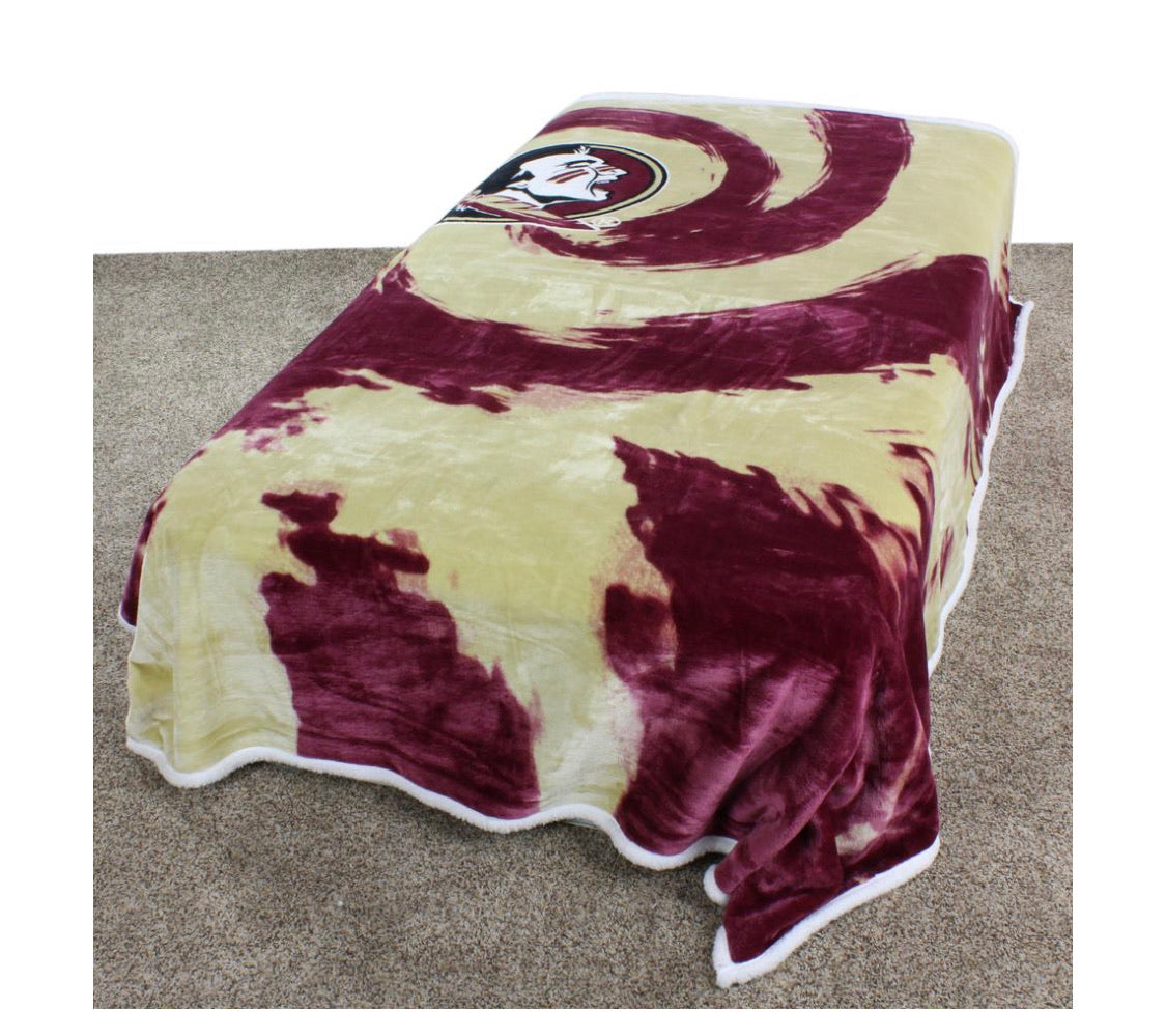 NCAA Florida State Seminoles Sherpa Throw Blanket - AtlanticCoastSports