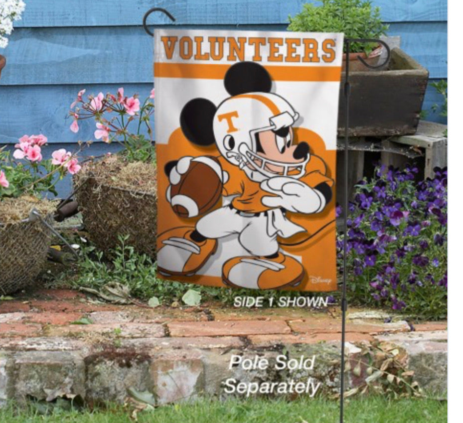 Tennessee Vols Mickey Mouse 2 SIded  Garden Flag 12.5" X 18" - AtlanticCoastSports