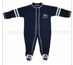 Notre Dame Fighting Irish Sports Shoe Footed Romper - AtlanticCoastSports