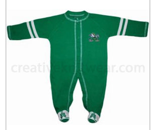 Notre Dame Fighting Irish Sports Shoe Footed Romper - AtlanticCoastSports