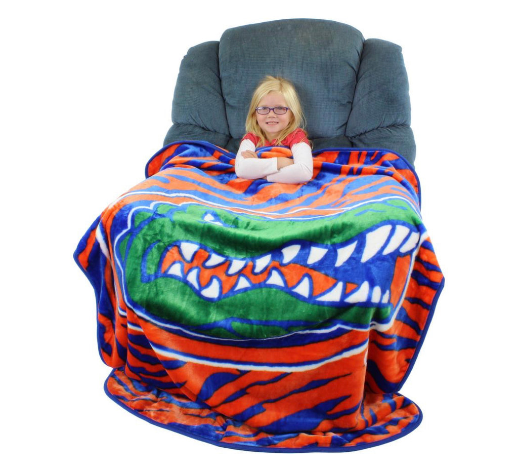 NCAA Florida Gators Soft Raschel Throw Blanket - AtlanticCoastSports