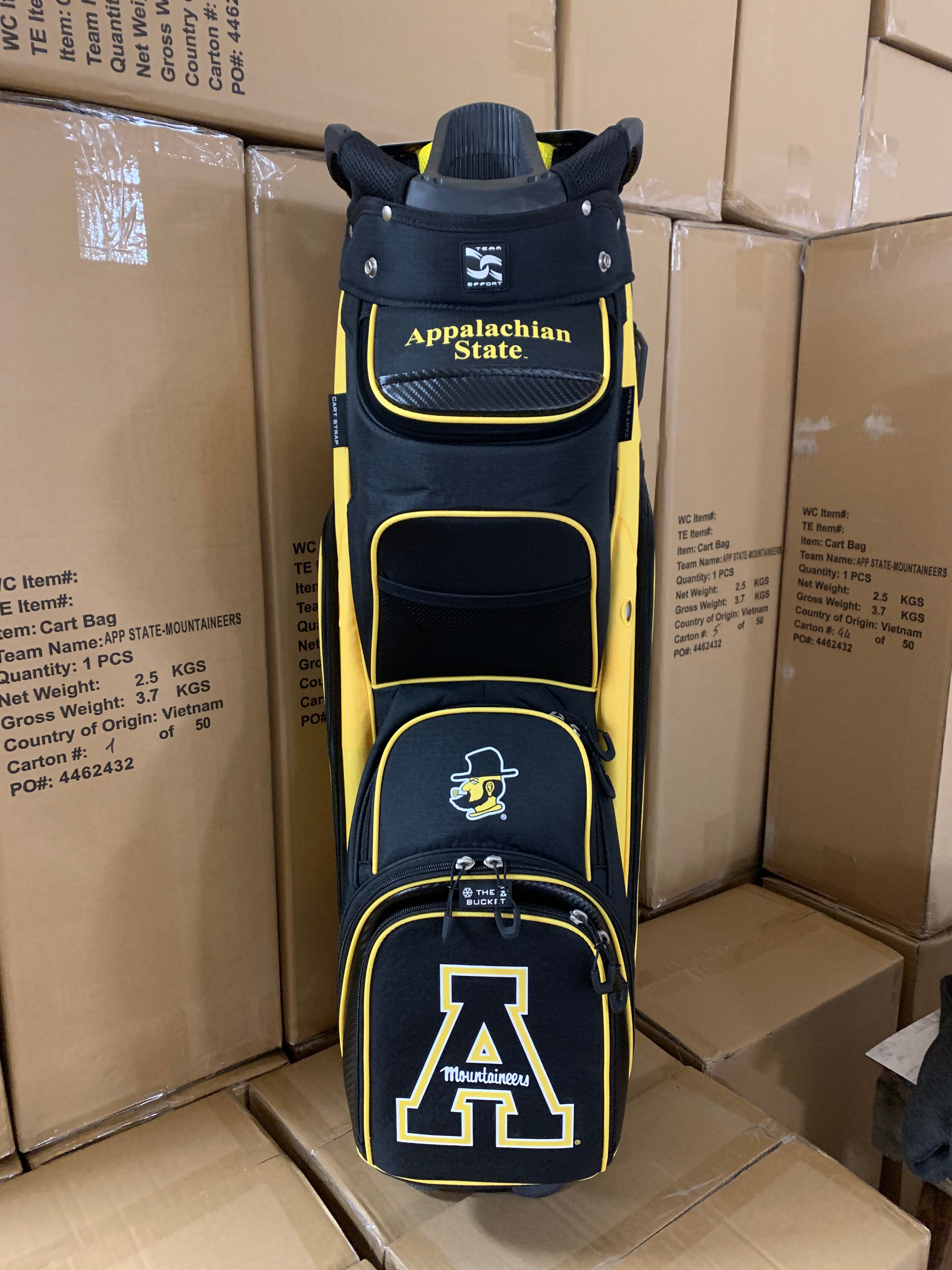 Appalachian State Bucket Golf Bag by Team Effort Limited Edition and Stock - AtlanticCoastSports