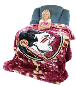 NCAA Florida State Seminoles Huge Raschel Throw Blanket - AtlanticCoastSports