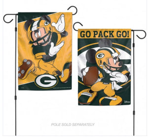 Green Bay Packers / Disney 2 SIded Garden Flag 12.5" X 18" - AtlanticCoastSports