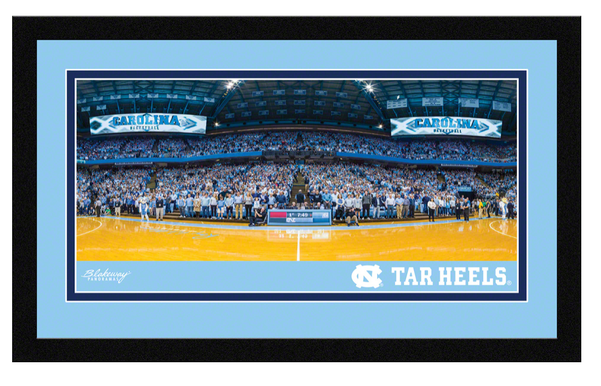 North Carolina Tar Heels Basketball Framed Panoramic Picture - Dean Smith Center - AtlanticCoastSports