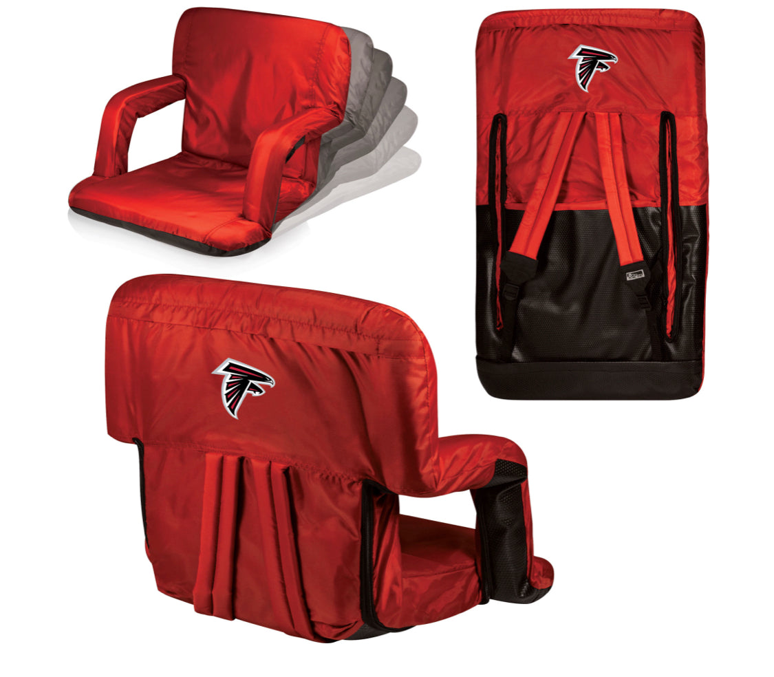 Atlanta Falcons Ventura Portable Reclining Stadium Seat - AtlanticCoastSports