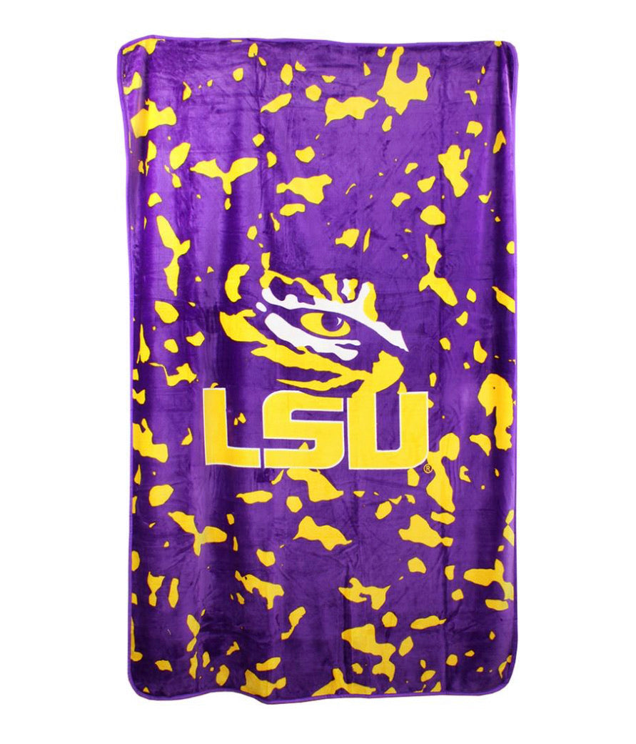 LSU TIGERS THROW BLANKET, 54" X 84" - AtlanticCoastSports