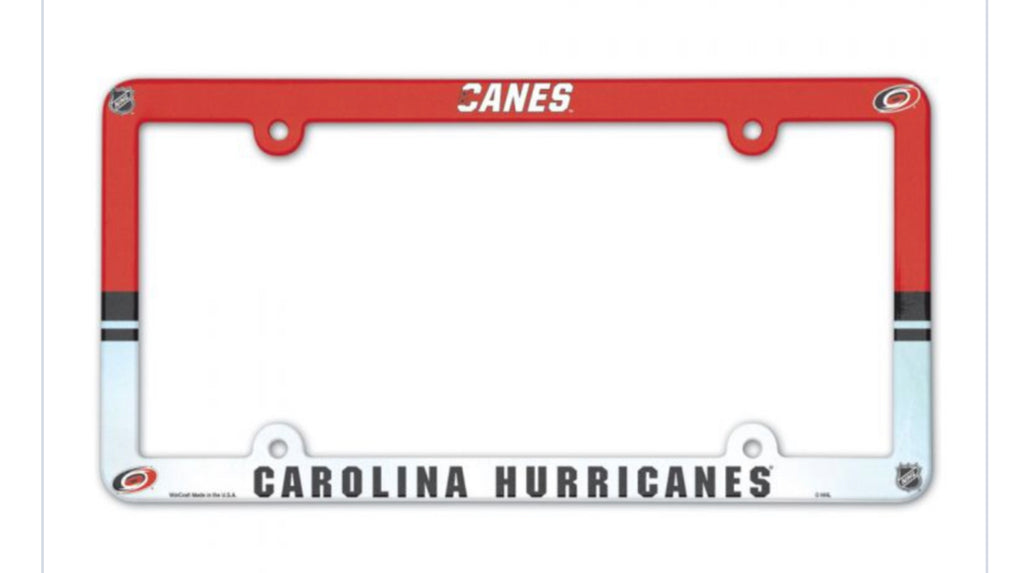 Carolina Hurricanes LIC Plate Frame Full Color - AtlanticCoastSports