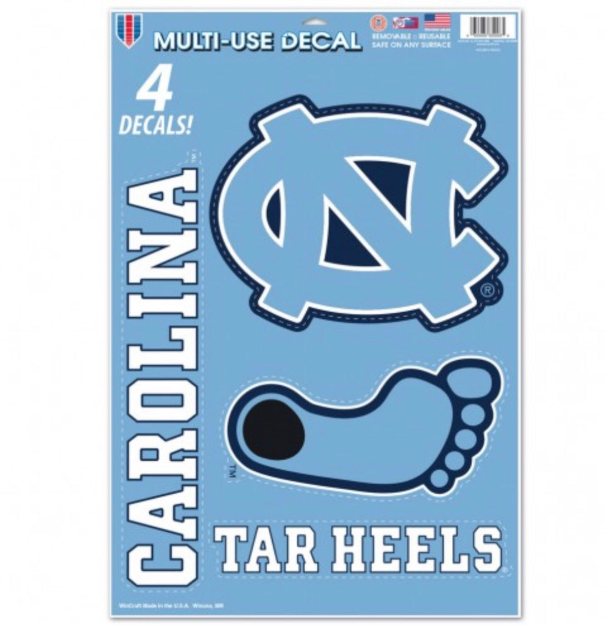 NORTH CAROLINA, UNIVERSITY OF MULTI-USE DECAL 11" X 17" - AtlanticCoastSports