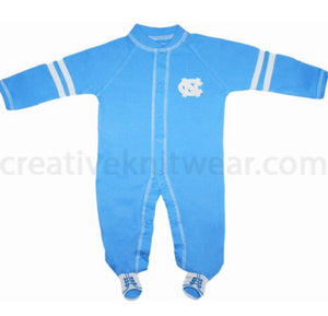 North Carolina Tar Heels Sports Shoe Footed Romper - AtlanticCoastSports