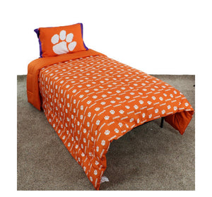 NCAA Clemson Tigers Reversible Comforter Set - AtlanticCoastSports