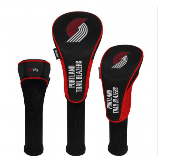 Portland Trail Blazers Set of 3 Golf Head Covers - AtlanticCoastSports